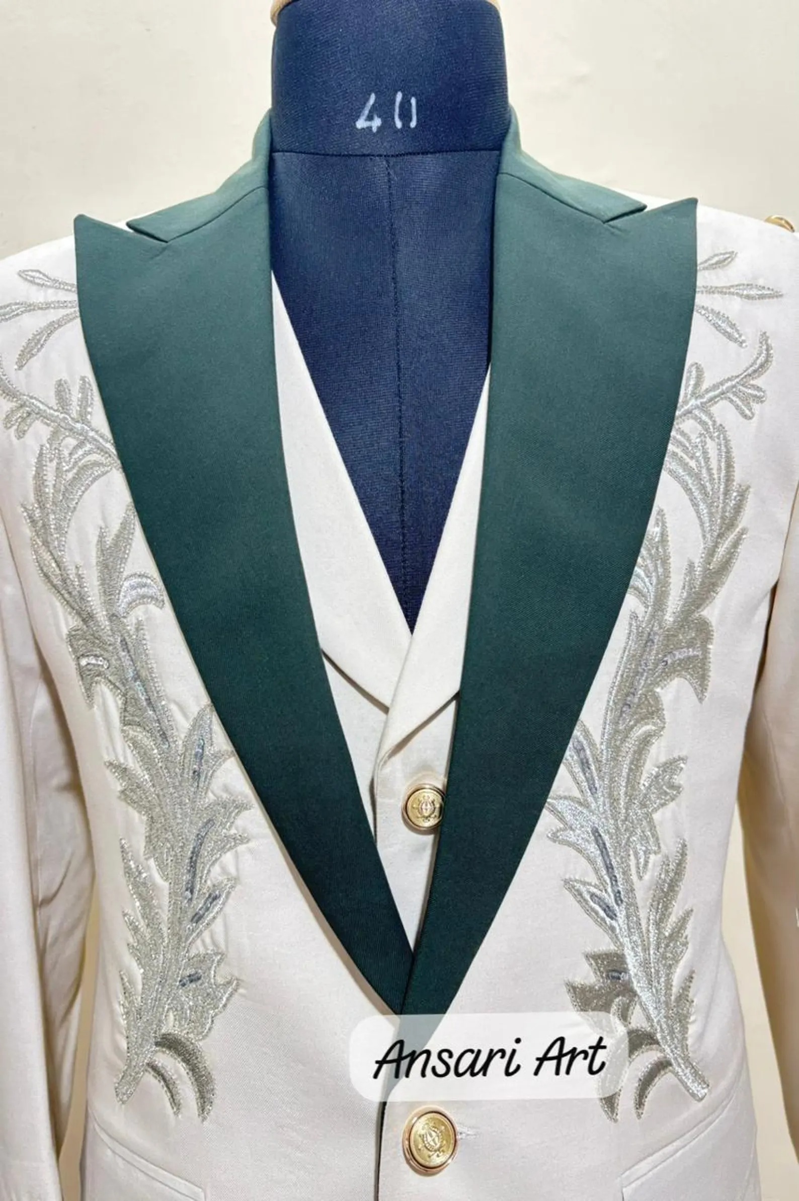 White Groom Suit with Purple Detachable Cape | Custom Gold Embroidered Tuxedo | Regal Royal Wedding Attire | Prom Statement Outfit - Image 3