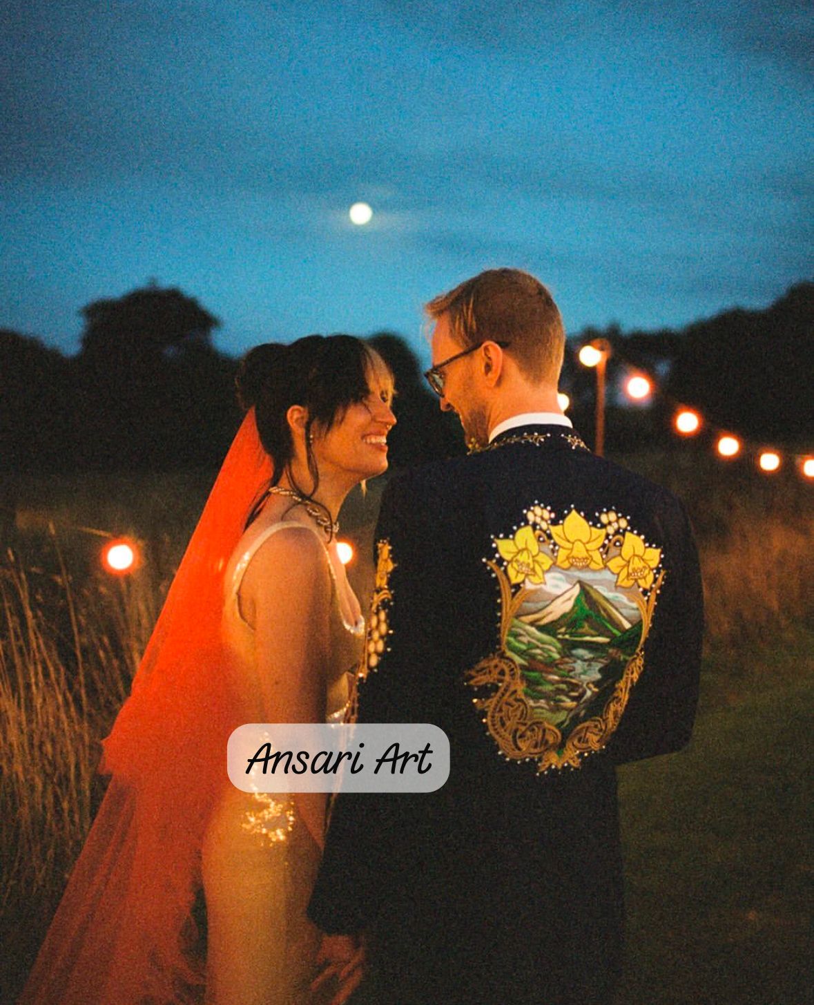 Men’s Royal Blue 2-Piece Western Suit – Golden Floral Dragon Embroidery with Rhinestones Cowboy Cocktail Prom Parties Weddings Pantsuit Set - Image 2