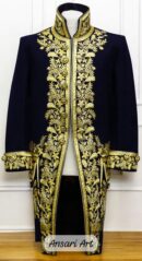 Embroidered Rococo Frock Coat: 18th Century Historical Costume