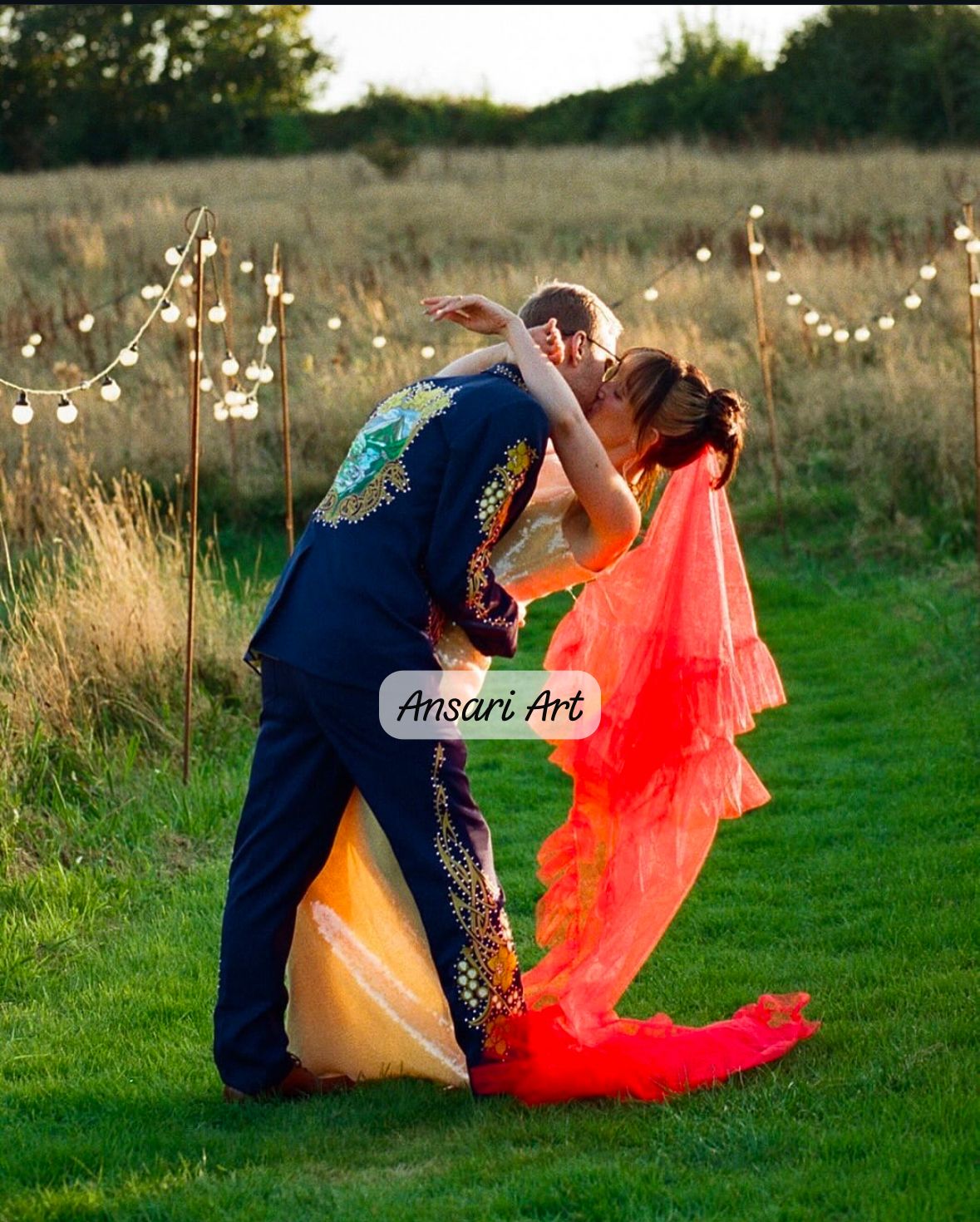 Men’s Royal Blue 2-Piece Western Suit – Golden Floral Dragon Embroidery with Rhinestones Cowboy Cocktail Prom Parties Weddings Pantsuit Set - Image 4