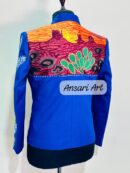 Men Blue 2Pc Vintage Western Suit Cactus Leaf Embroidered With Rhinestones A Retro Inspired Cowboy Suit For Weddings Prom and Special Events