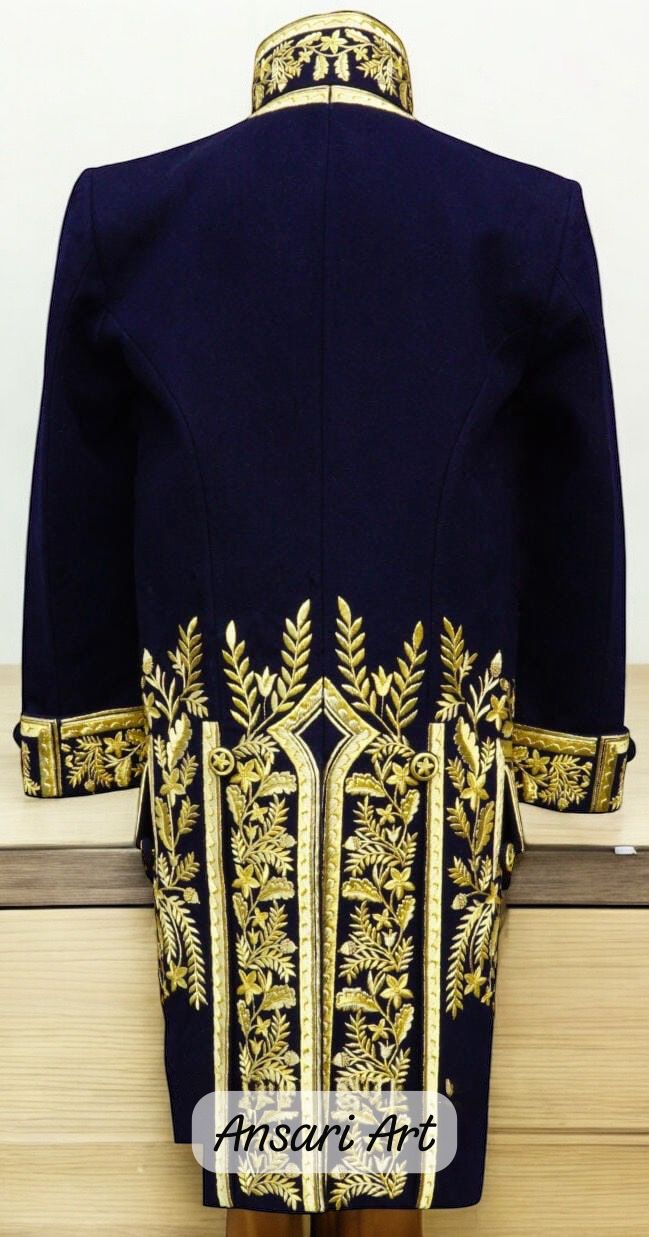 Embroidered Rococo Frock Coat: 18th Century Historical Costume - Image 2
