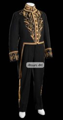 Gold Embroidered Rococo Suit: Custom Men's Masquerade Costume
