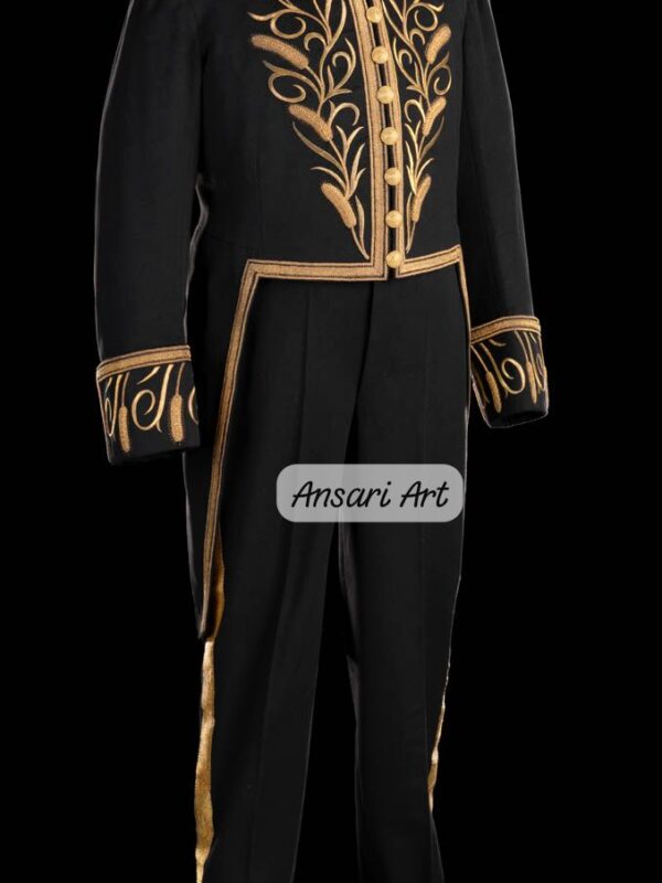 Gold Embroidered Rococo Suit: Custom Men's Masquerade Costume