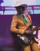 Men’s Mustard Yellow Embroidered Western Suit | Vintage Nudie Style Floral Cowboy Stage Outfit