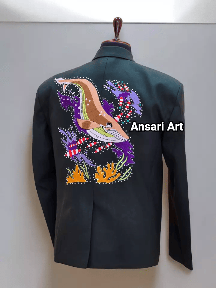 Men’s Designer Green 2-Piece Customized Ocean-Themed Embroidered Western Suit A Unique Cowboy Suit for Weddings, Prom, and Special Occasions - Image 2