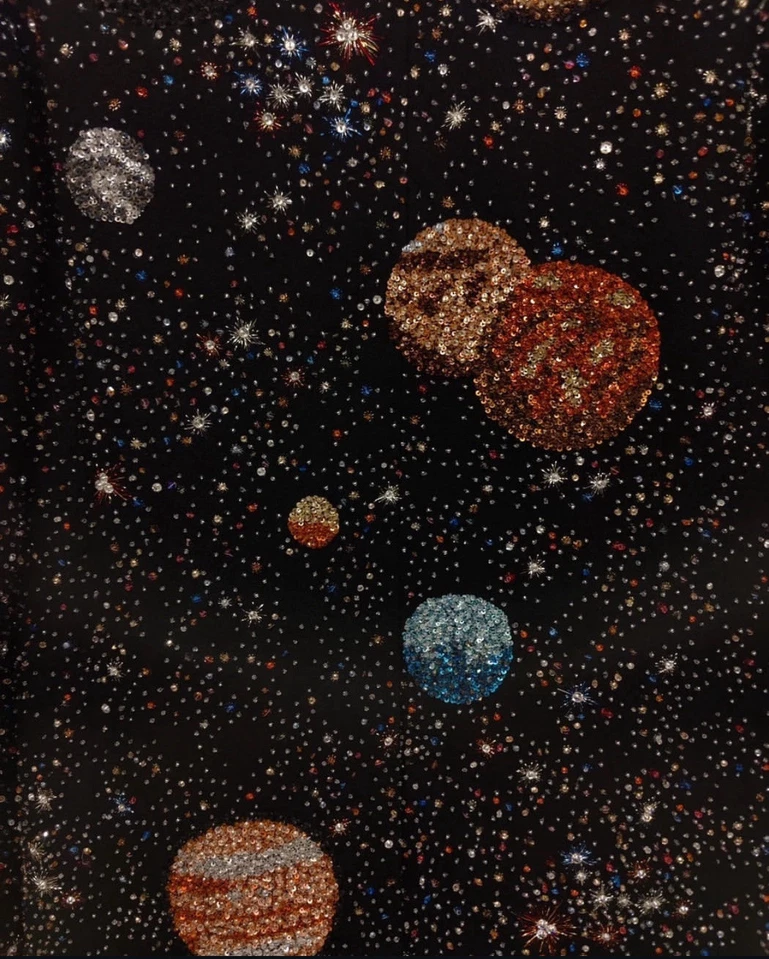 Men Designer Black 2Pc Customized Space Planet Embroidered Western Suit A Cosmic-Inspired Cowboy Suit for Weddings, Prom Special Occasions - Image 4