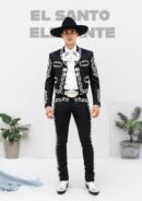 Men’s Black 2Pc Charro Suit with Skull Embroidery – Mexican Mariachi Wedding Outfit with Silver Detailing – Custom Party Wear Set